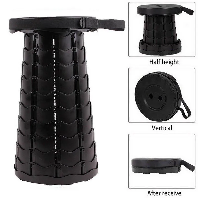 Portable Telescoping Stool Foldable for Fishing Hiking