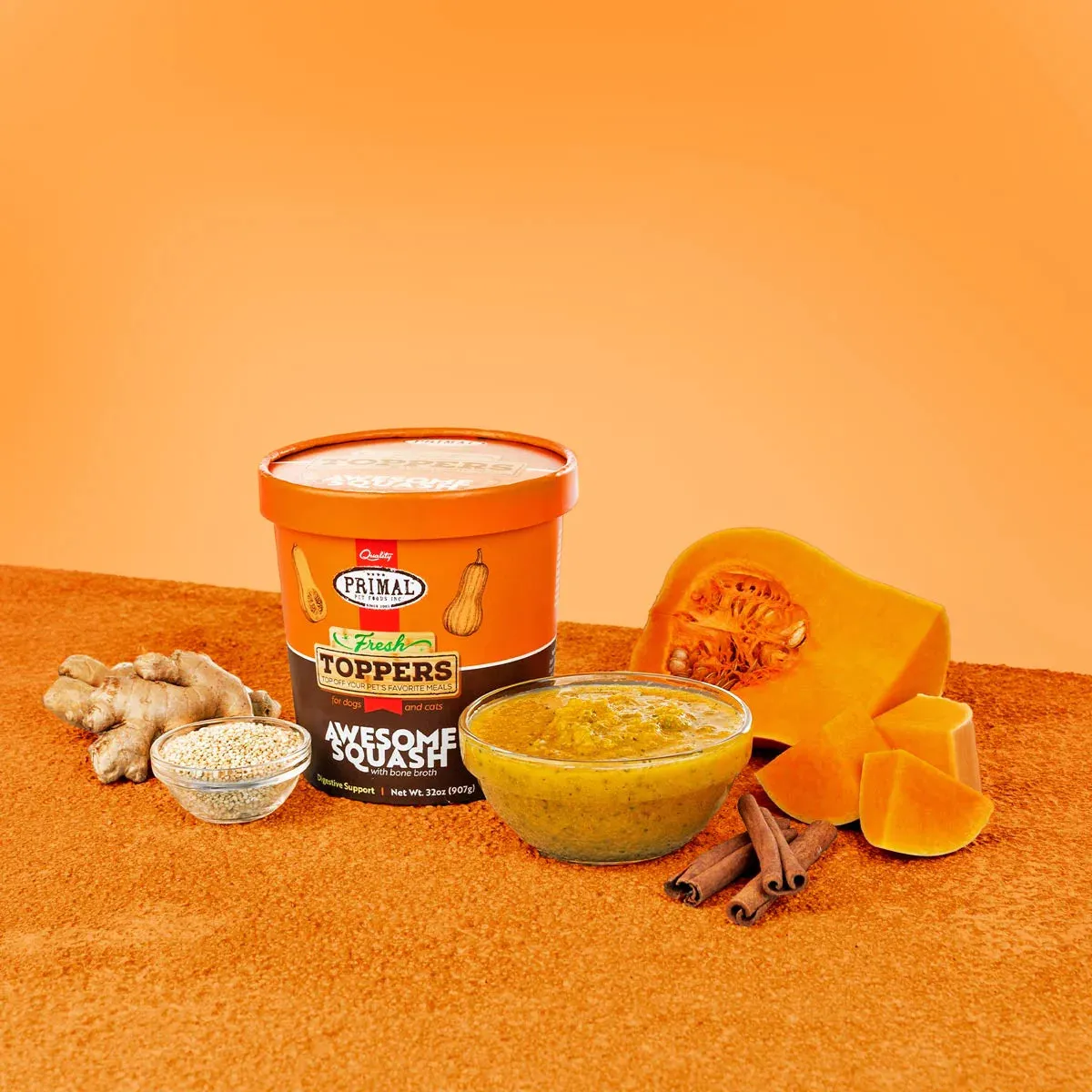 Primal Awesome Squash Fresh Topper for Cats and Dogs