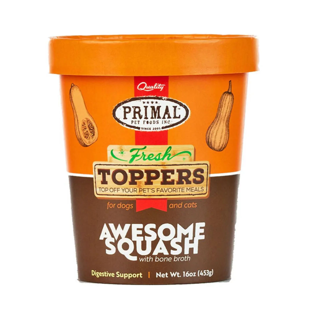 Primal Awesome Squash Fresh Topper for Cats and Dogs