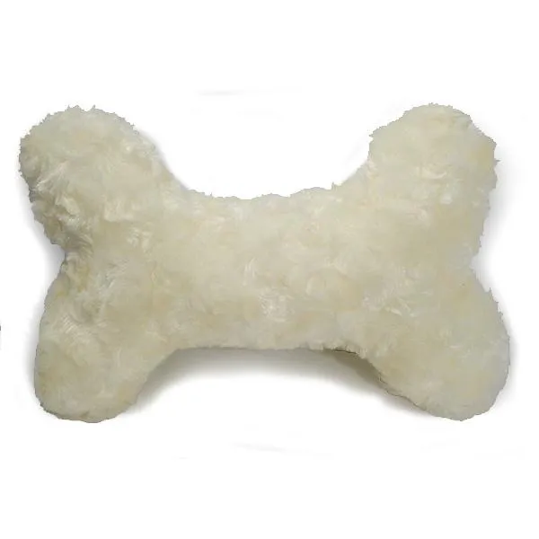 Rosette Bone Dog Pillow in Yellow