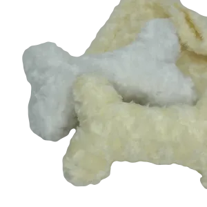 Rosette Bone Dog Pillow in Yellow