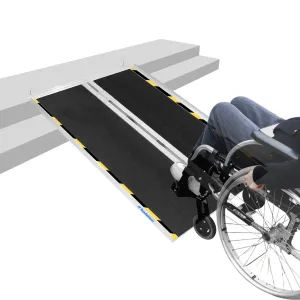 Ruedamann® Foldable Aluminum Wheelchair Ramp with Non-Slip Surface