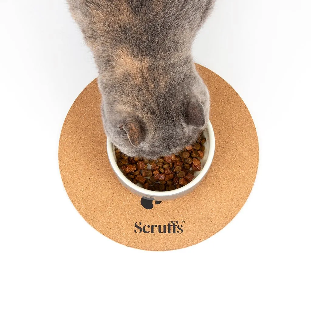 Scruffs 25cm Set of 2 Cork Pet Placemats - Wave & Paw