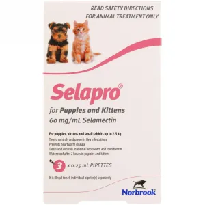 Selapro Spot On Treatment <2.5kg Kitten & Puppy