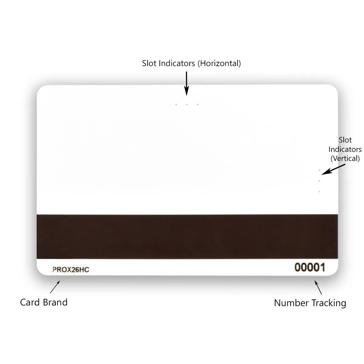 SPIDprox26HC HID Compatible Composite ISO Prox Cards With HICO Magnetic Strip
