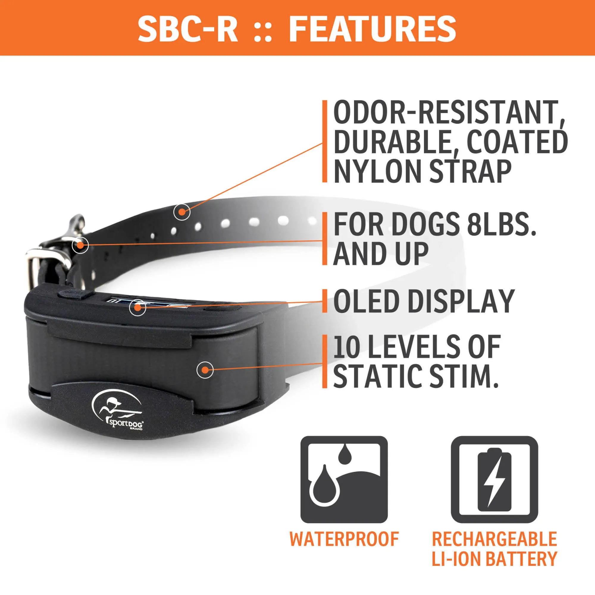 SportDOG Brand NoBark SBC-R Premium Bark Collar