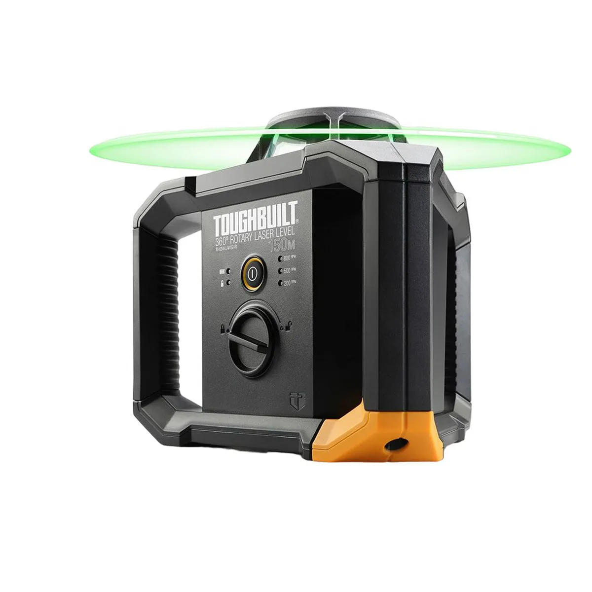 Toughbuilt 150m / 500ft 360° Rotary Laser Level Kit with Rolling Laser Receiver TB-H2S4-LL-M150-R1-BEA