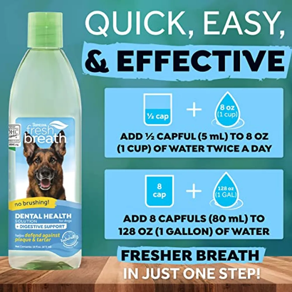 Tropiclean Fresh Breath Digestive Support Water Additive for Dogs