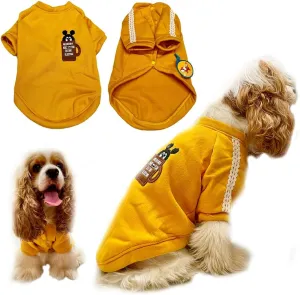 Warm Dog Jacket for Puppy- 2 Layers Fleece Lining Dog Cold Weather Coats Soft Warm Sweater (Large)