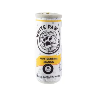 White Paw Hound Seltzer Muttlennial Mango Plush Dog Toy
