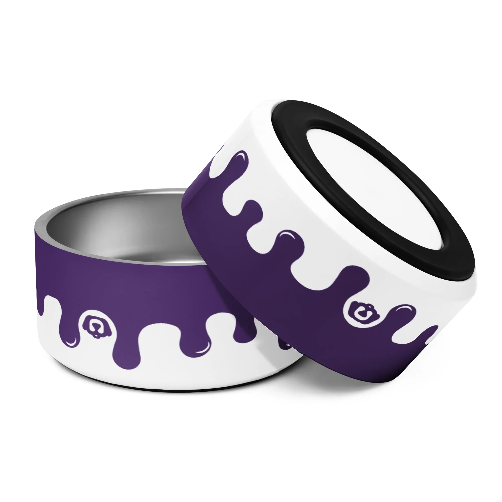 WUFORIA Pawcasso Purple Yam Paint Drip 32oz Dog Bowl