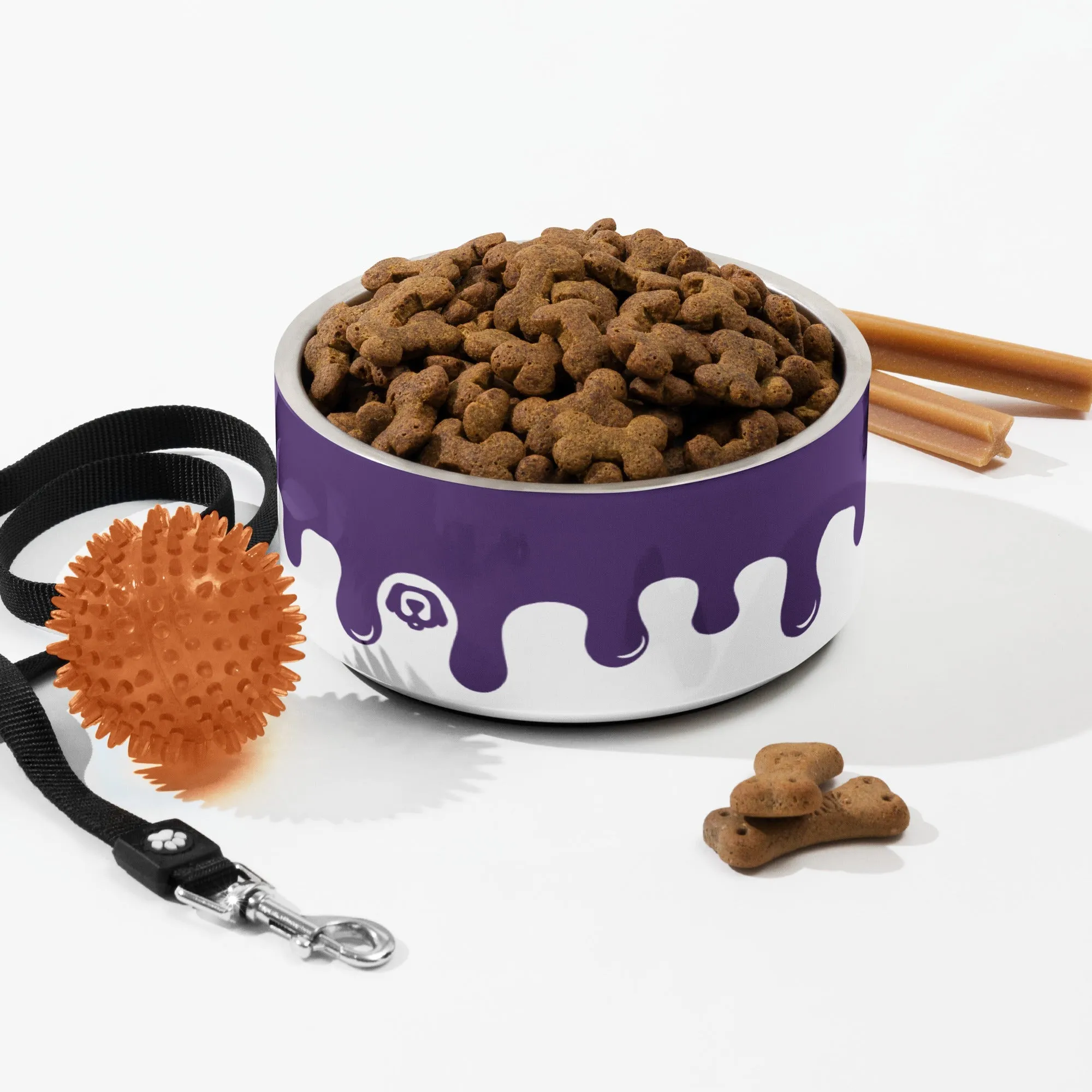 WUFORIA Pawcasso Purple Yam Paint Drip 32oz Dog Bowl