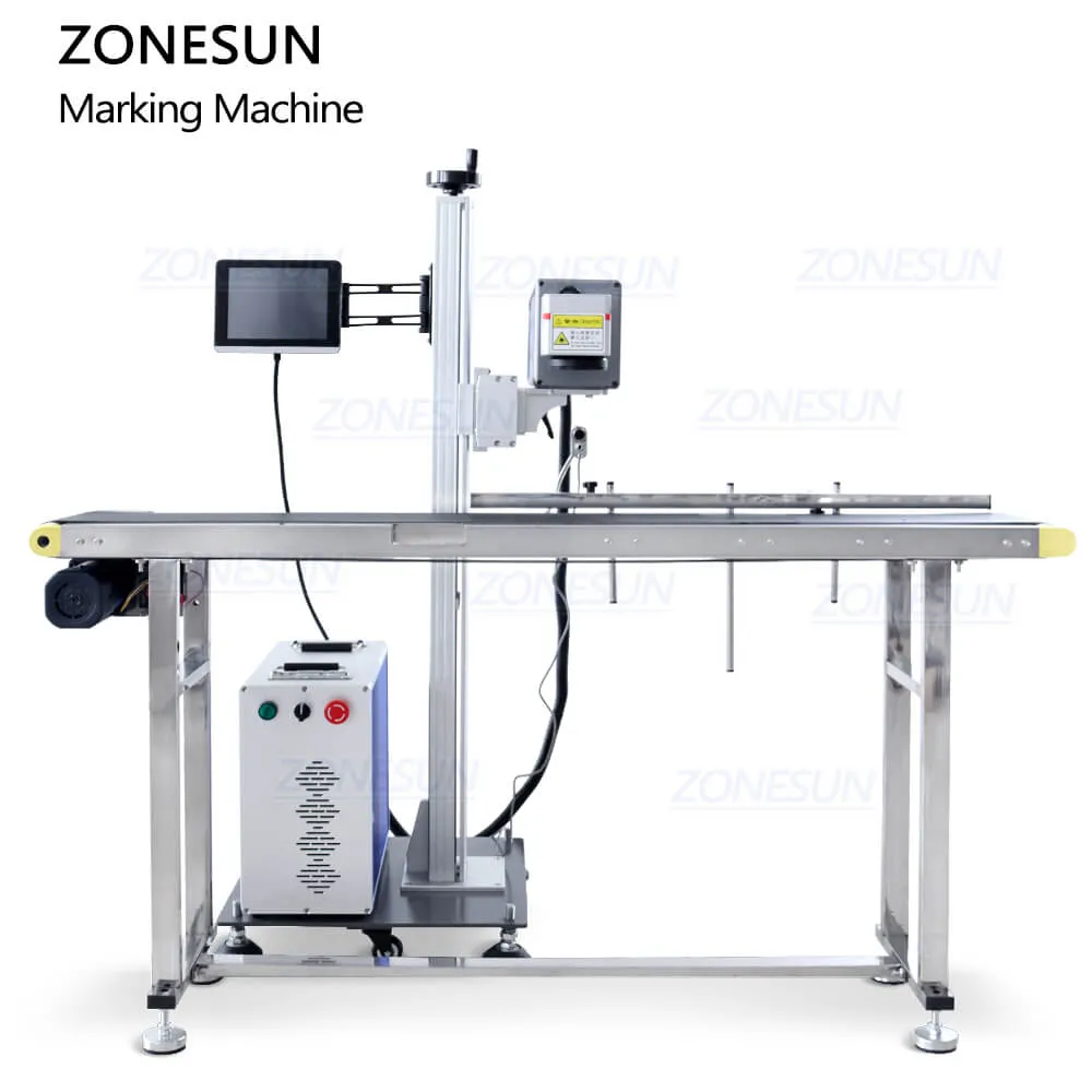 ZS-LMC1 Automatic PET Bottles QR Code Date Laser Coding Machine Printer CO2 Laser Marking Machine For Filling Line